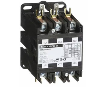 Square D Definite Purpose Magnetic Contactor, 3 Poles, 60 A Full Load Amps-Inductive, 120V AC, 50/60 Hz